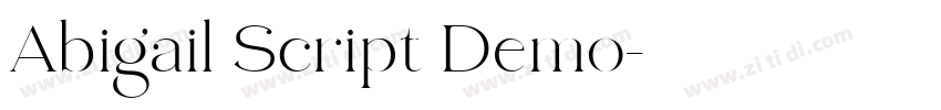 Abigail Script Demo字体转换